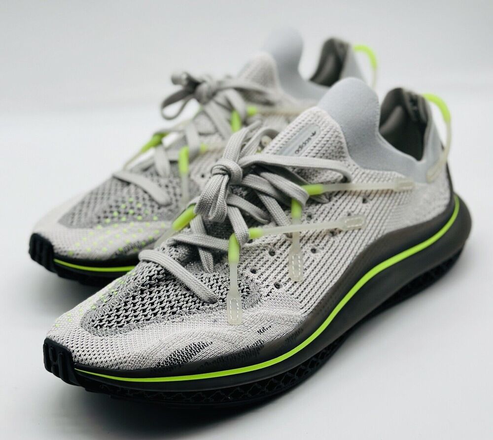NEW Adidas 4D Fusio Primeknit Gray Signal Green H04511 Men’s Size 13